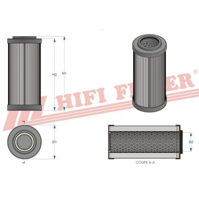 Filtre Hydraulique SH 52203 Hifi Filter référence fournisseur HIFSH52203